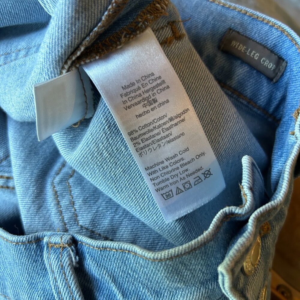 POINT SUR J Crew Wide Leg Crop Jean Pants Sz 28 Petite - Picture 5 of 5